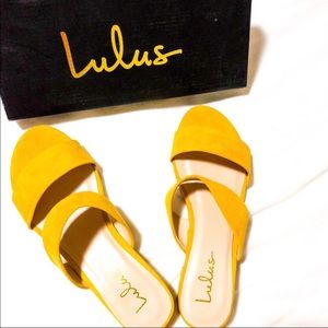 Lulu’s yellow flat mule